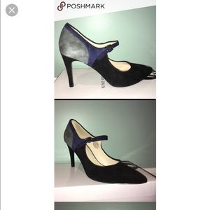 Nine West Designer Sexy Black, blue and gray heels